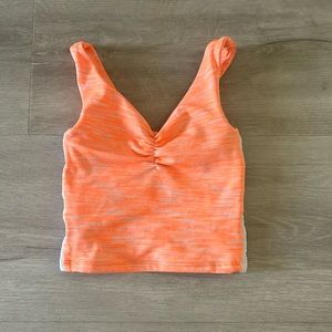 5 dancewear orange punch front top